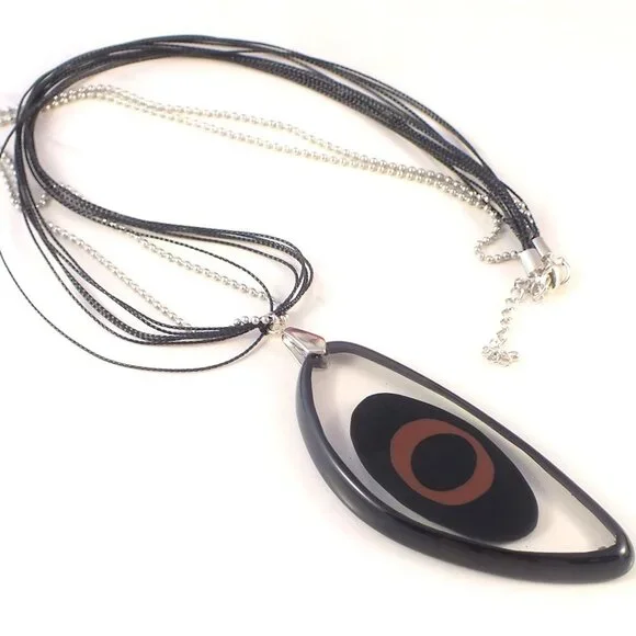 Unique Teardrop Pendant Long Necklace - Picture 1 of 7